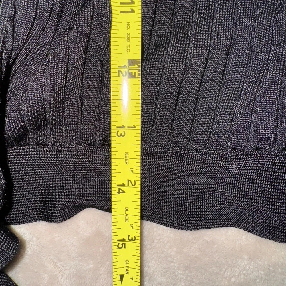White House Black Market Cropped Ribbed Tie-Front Cardigan | EUC | Size Small